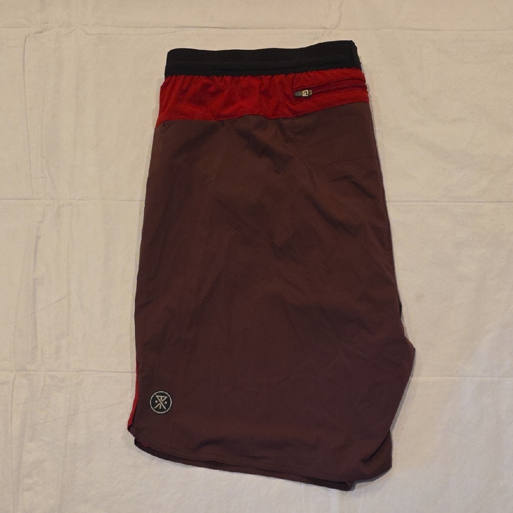 Roark Men's NWOT Run Amok Alta 7" Running Shorts Built in‎ Brief Wine XL RS326